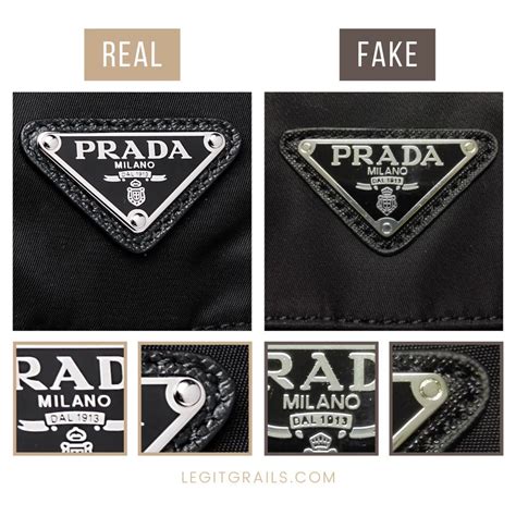 real and fake pradas|genuine Prada bag.